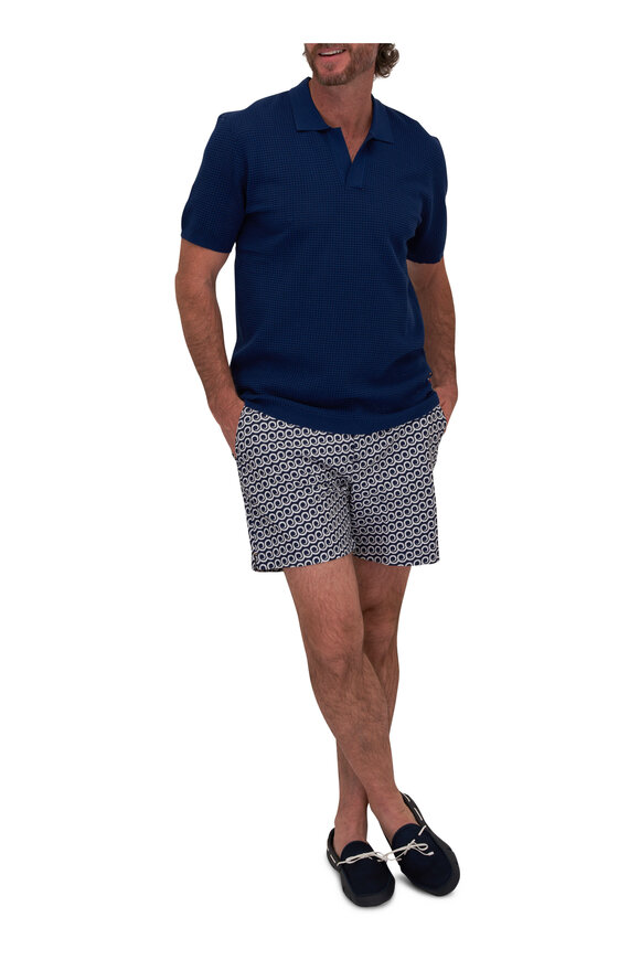 Orlebar Brown - Bulldog Jacquard Midnight Navy Swim Trunks