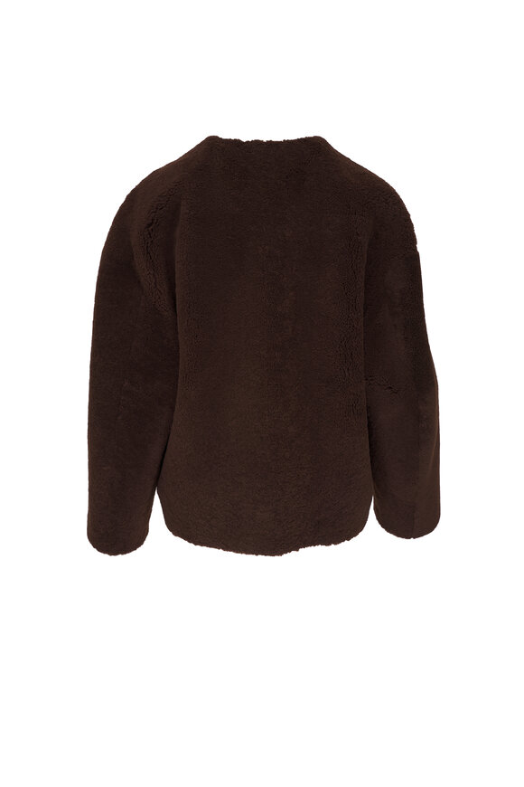 Totême - Teddy Saddle Brown Shearling Jacket 