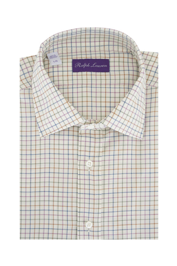 Ralph Lauren Purple Label Multicolor Tattersall Cotton Sport Shirt