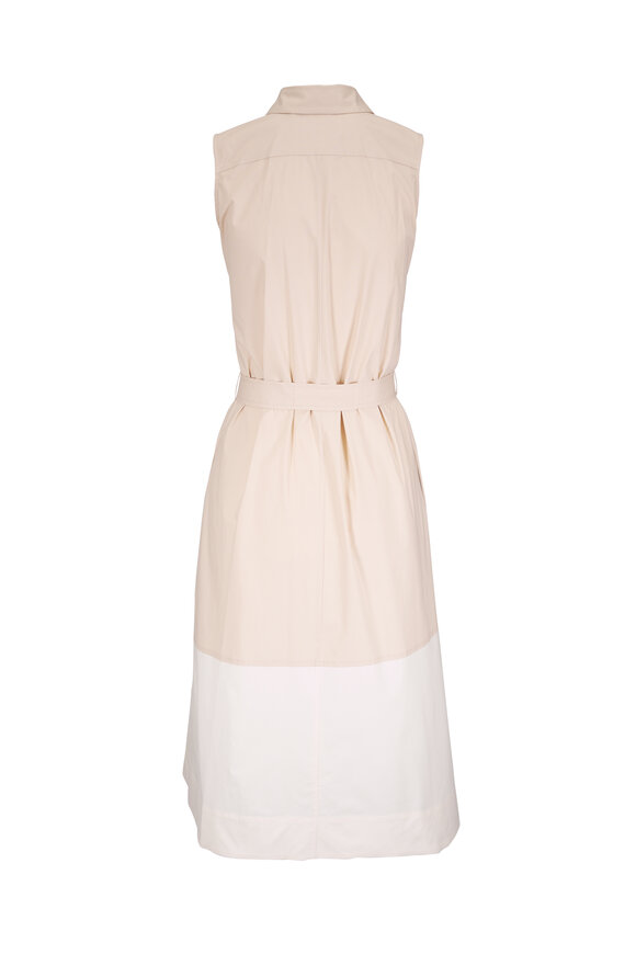 Antonelli Magda Ivory & Khaki Shirt Dress - view 3