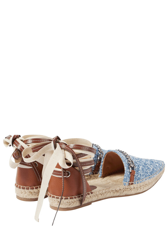 Tod's - Kate Blue Patent Thong Sandal | Mitchell Stores
