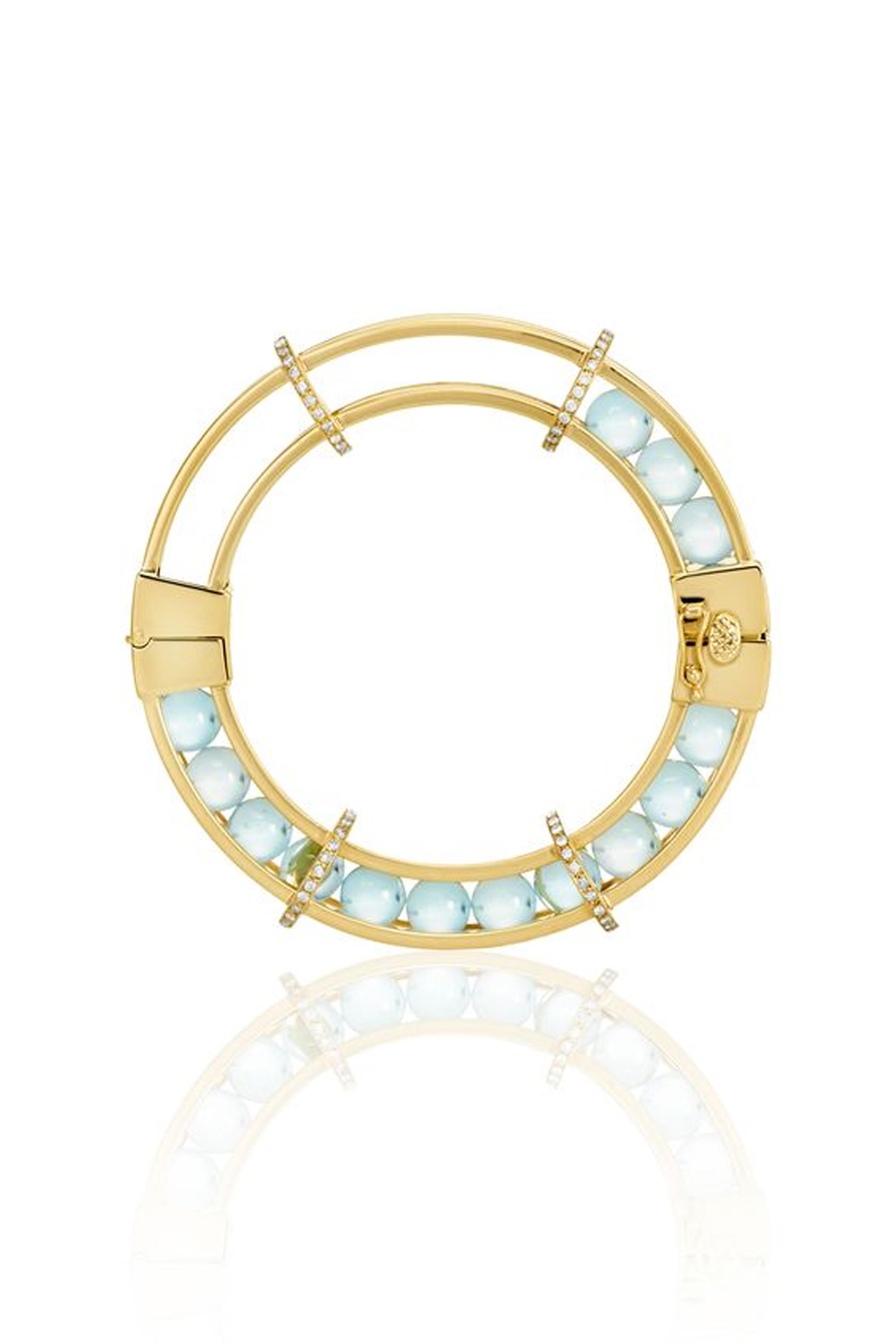 Yael Sonia - Blue Topaz Spinning Wheel Bracelet