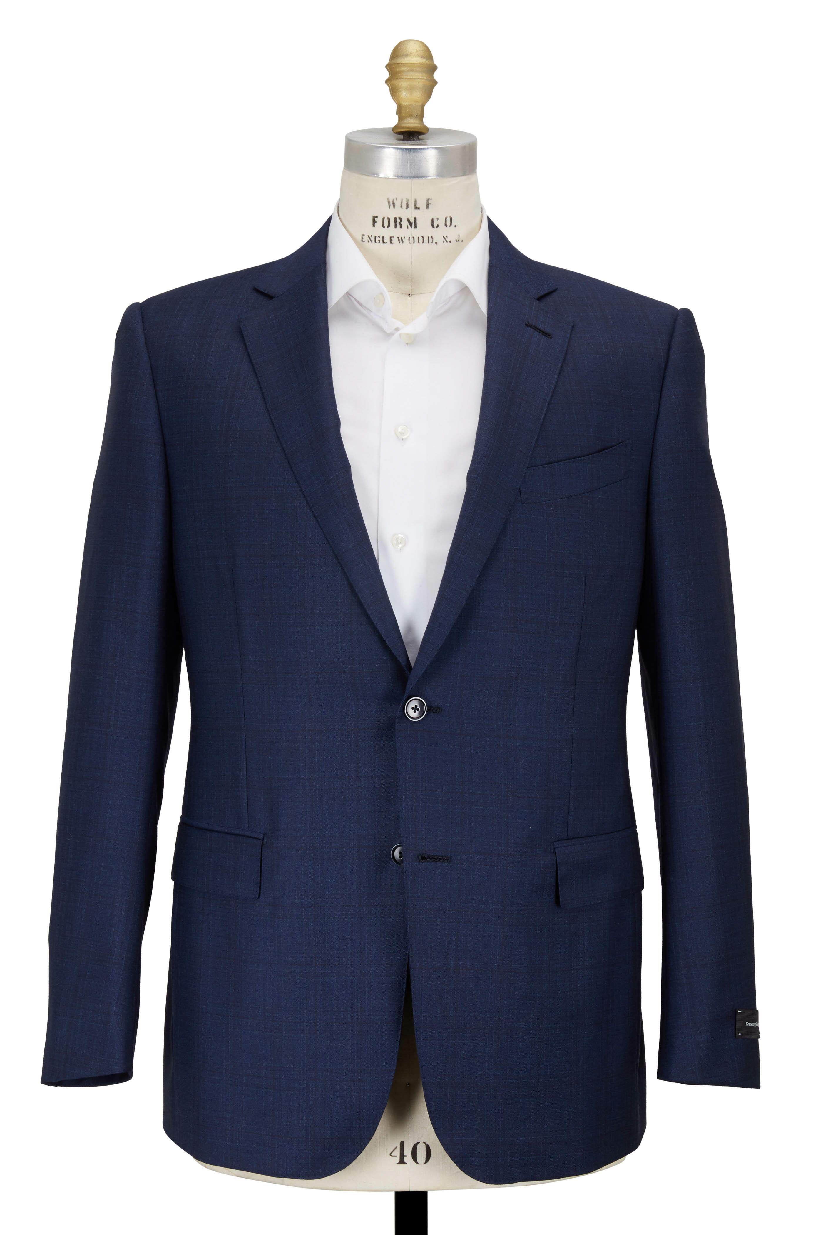 Zegna - Tonal Blue Wool Suit 