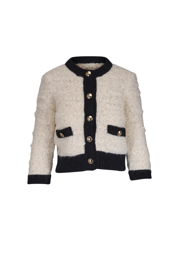 Dorothee Schumacher Delightful Black & Cream Sparkle Cardigan