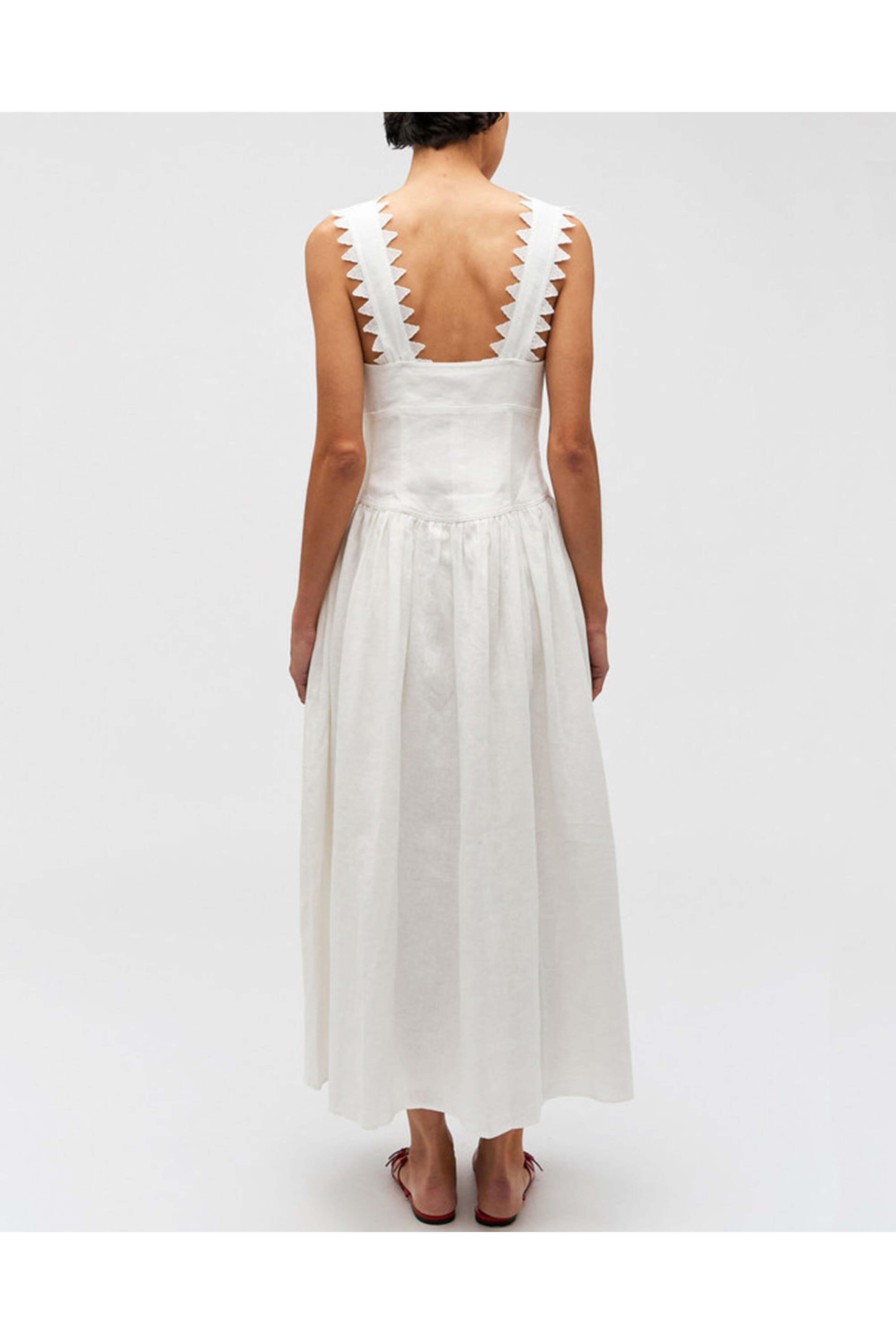 Oroton - White Apron Maxi Dress