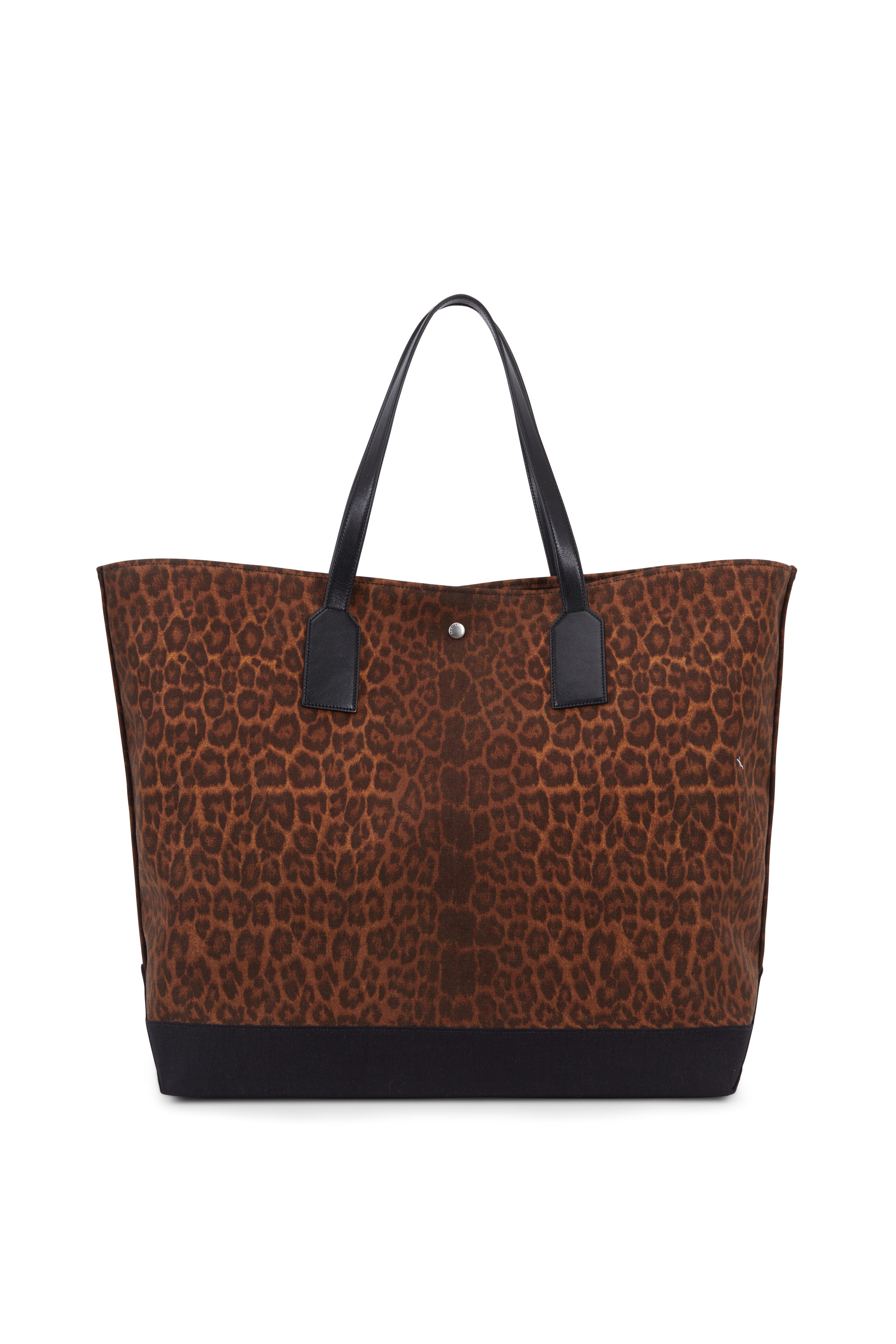 Saint Laurent - Leopard Print Canvas Large Beach Tote
