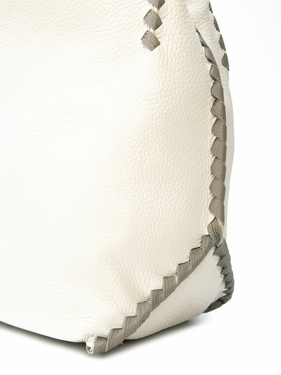 Bottega Veneta - Mist & Gray Cervo Leather Braided Detail Hobo Bag