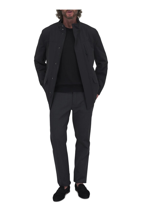 Brioni - Anthracite Wool & Cotton Five Pocket Pant