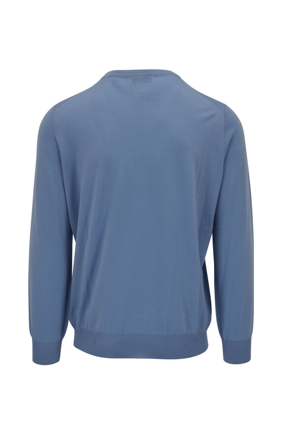 Brunello Cucinelli - Light Blue Wool & Cashmere Crewneck Sweater