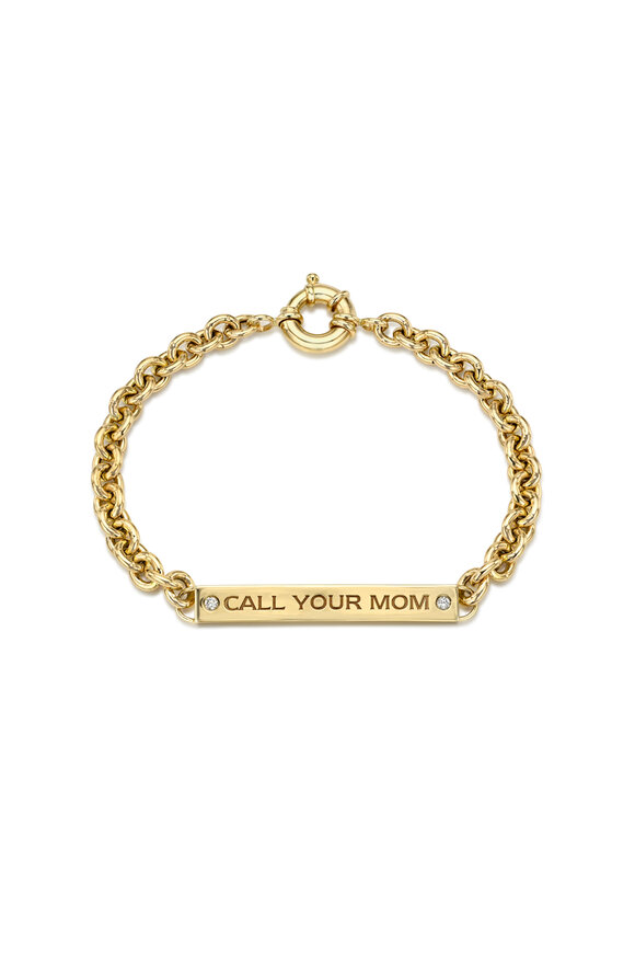 Dru 14k Yellow Gold Call Your Mom ID Bracelet