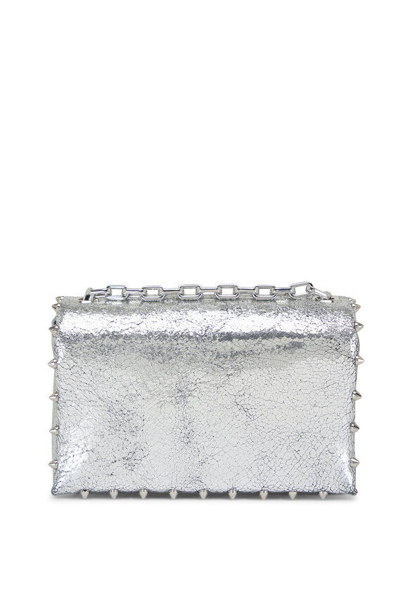 Christian Louboutin Spiky Soft Manoir Metallic Nappa Pouch