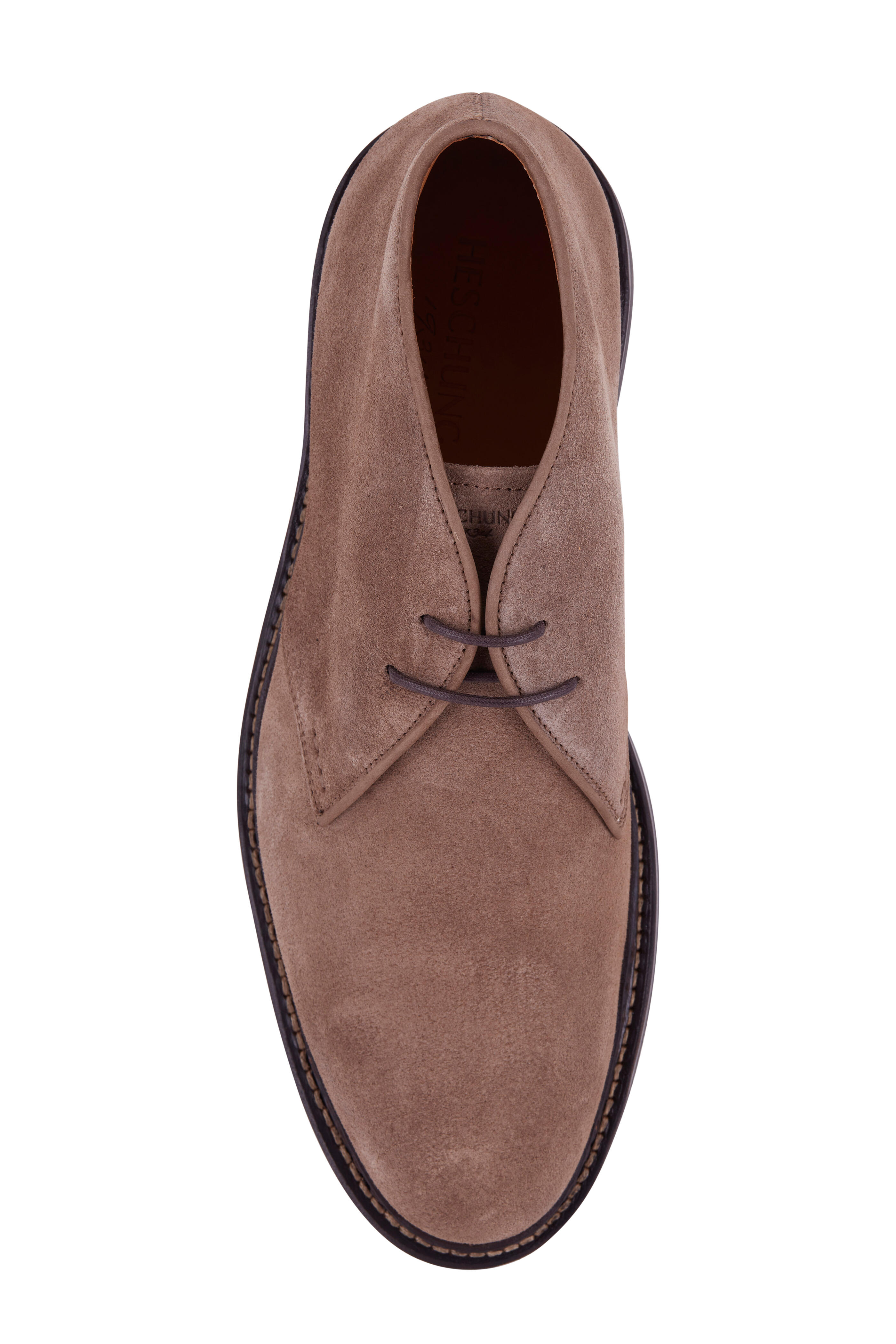 Heschung - Genet Taupe Suede Lace Up Desert Boot