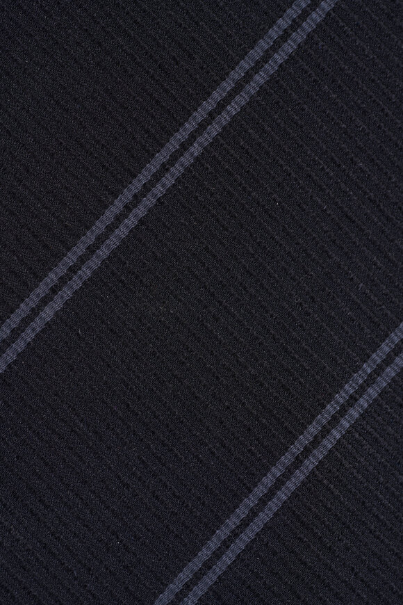 Tom Ford Charcoal Gray Stripe Silk Necktie - view 2