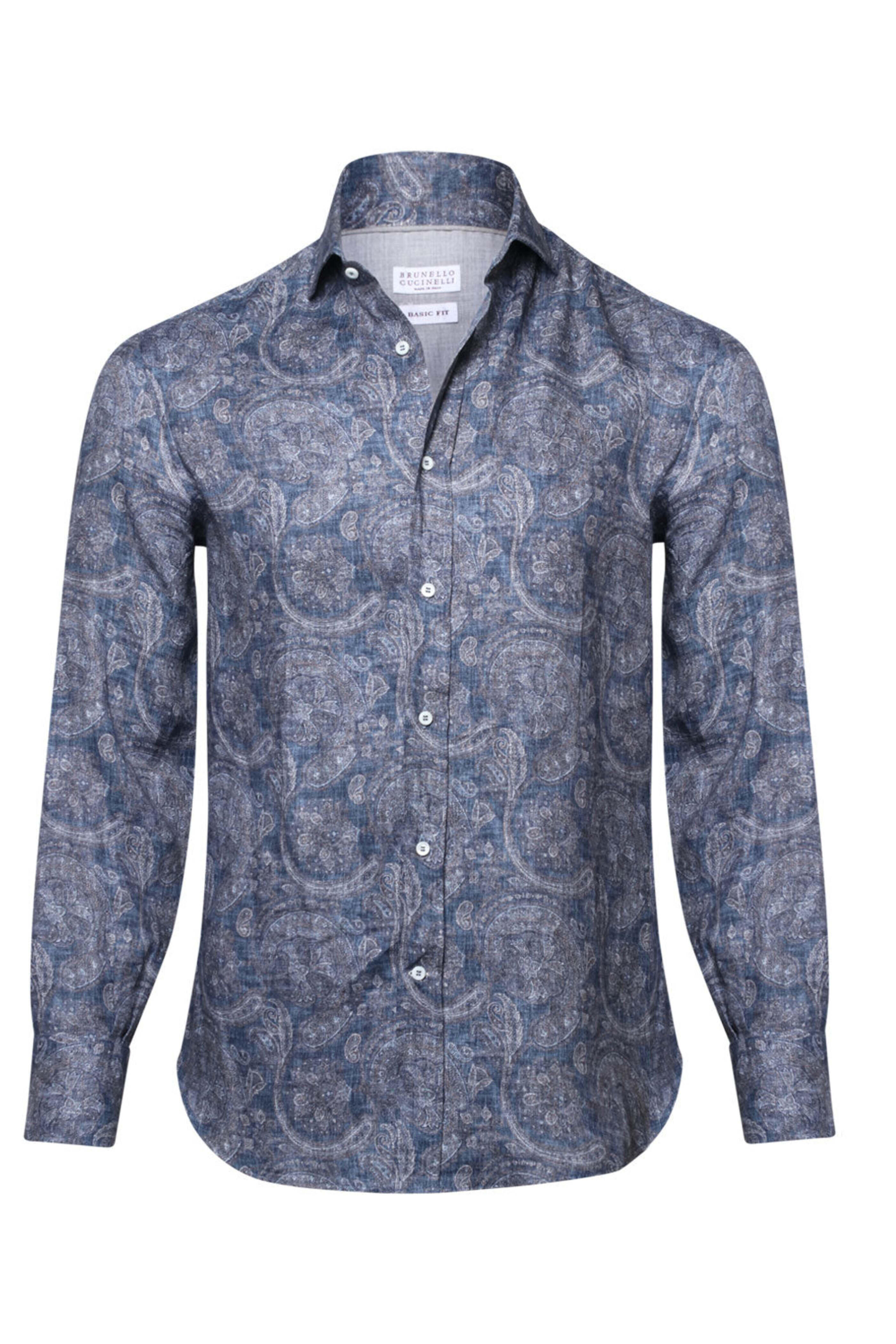 Brunello Cucinelli - Denim and Sigaro Sportshirt