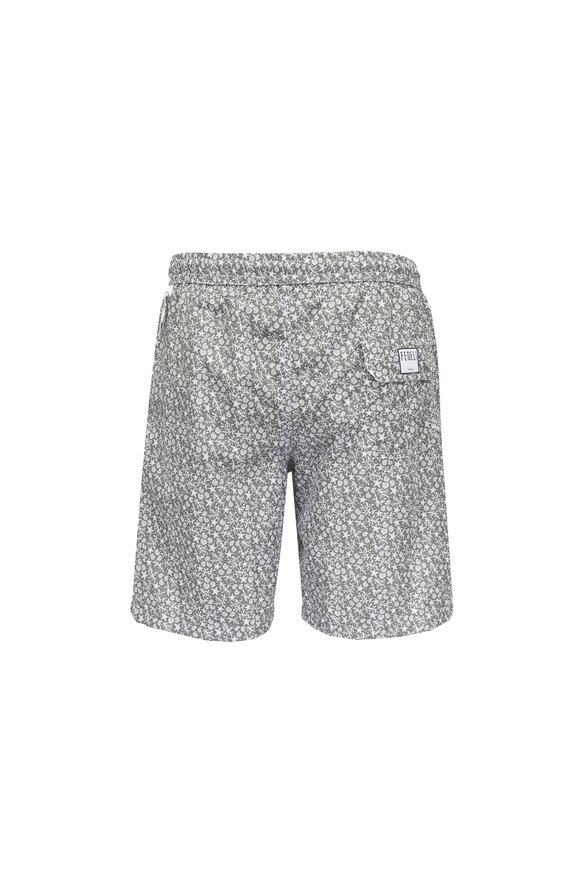 Fedeli Sage Print Swim Trunks - view 3