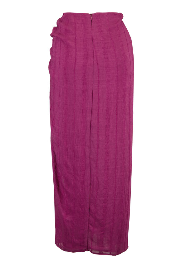 Vix Paula Hermanny Kara Purple Tie Midi Skirt - view 2