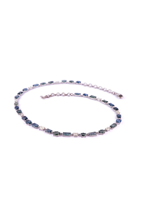 Sylva & Cie Mixed Diamond & Sapphire Necklace - view 1