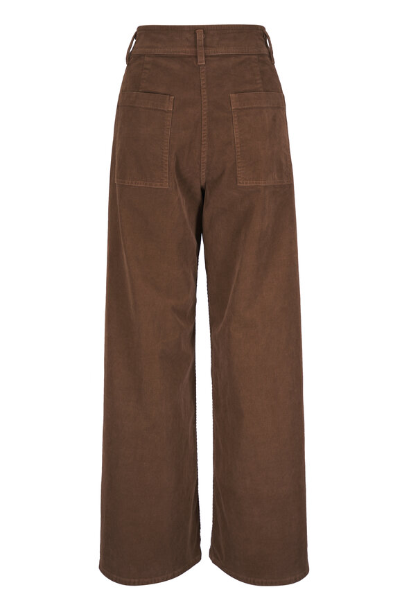 Nili Lotan Megan Caffe Wide Leg Stretch Cotton Pant - view 4