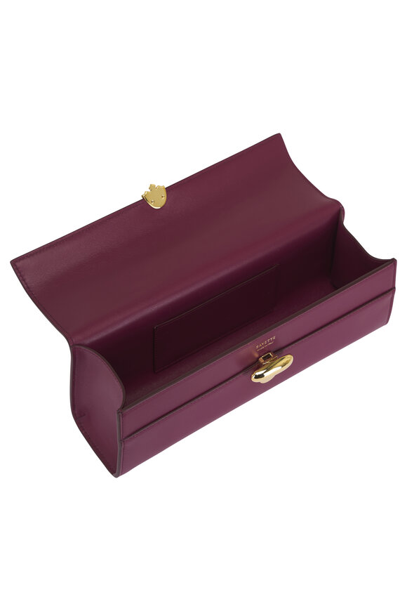 Savette Slim Symmetry Plum Leather Pochette - view 4