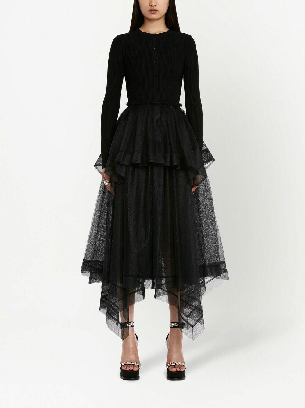 Alexander McQueen Black Tulle Skirt Mitchell Stores