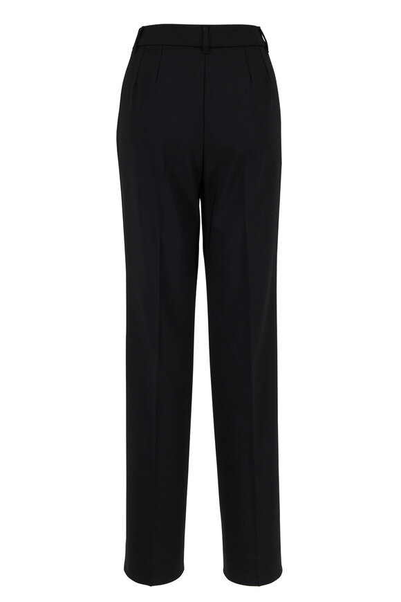 Dolce & Gabbana - Black Stretch Wool Straight Leg Pant