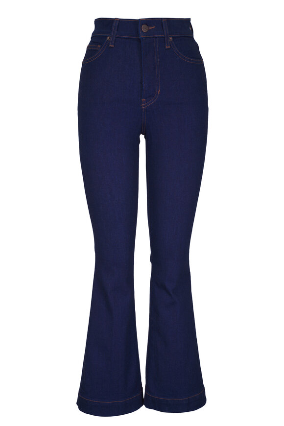 Veronica Beard Carson Indigo Blue Ankle Flare Jean - view 1