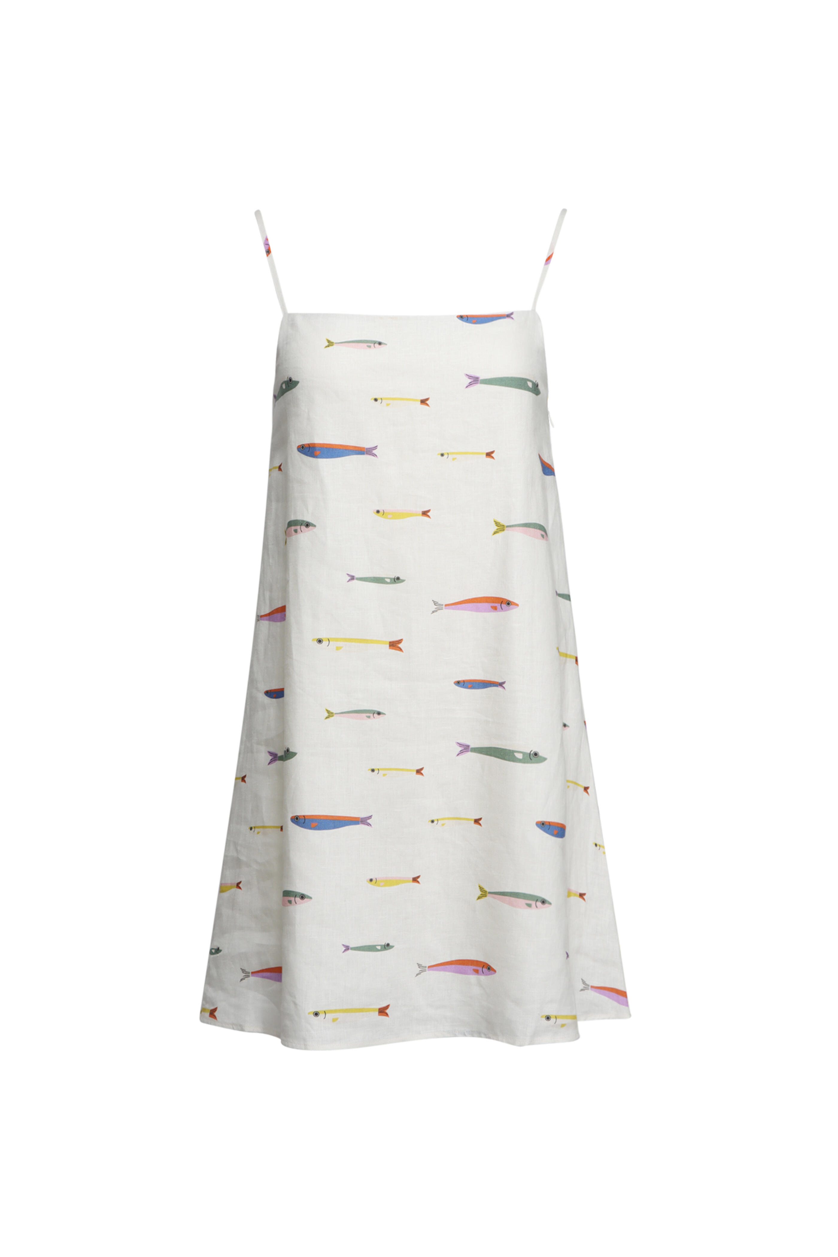 Staud - Laura Ivory Pop Sardines Mini Dress