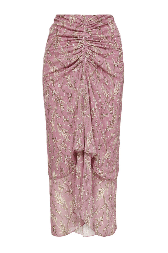Veronica Beard Sira Orchid Floral Midi Skirt - view 6