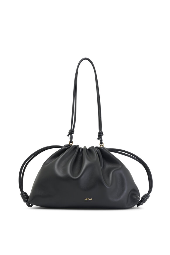 Loewe - Large Flamenco Black Leather Shoulder Bag 