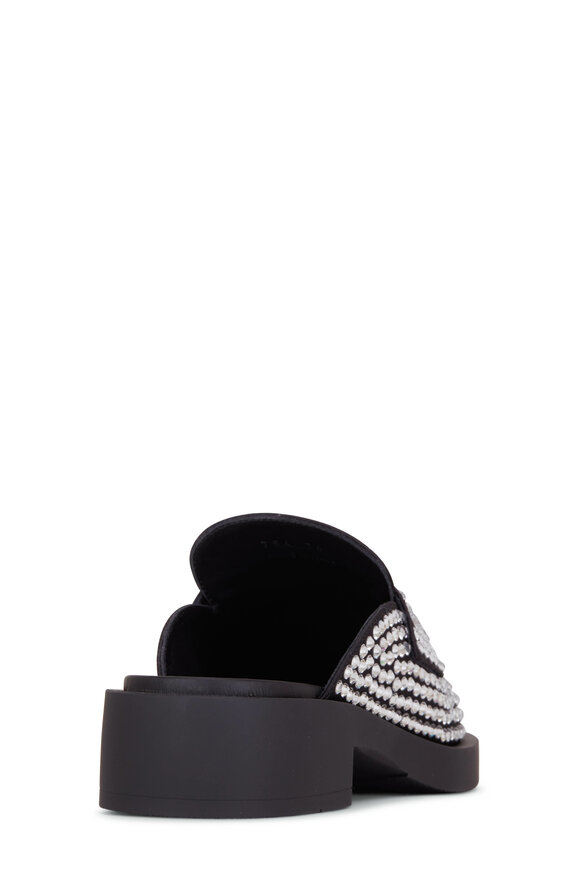 Prada - Black Crystal Mule, 40mm