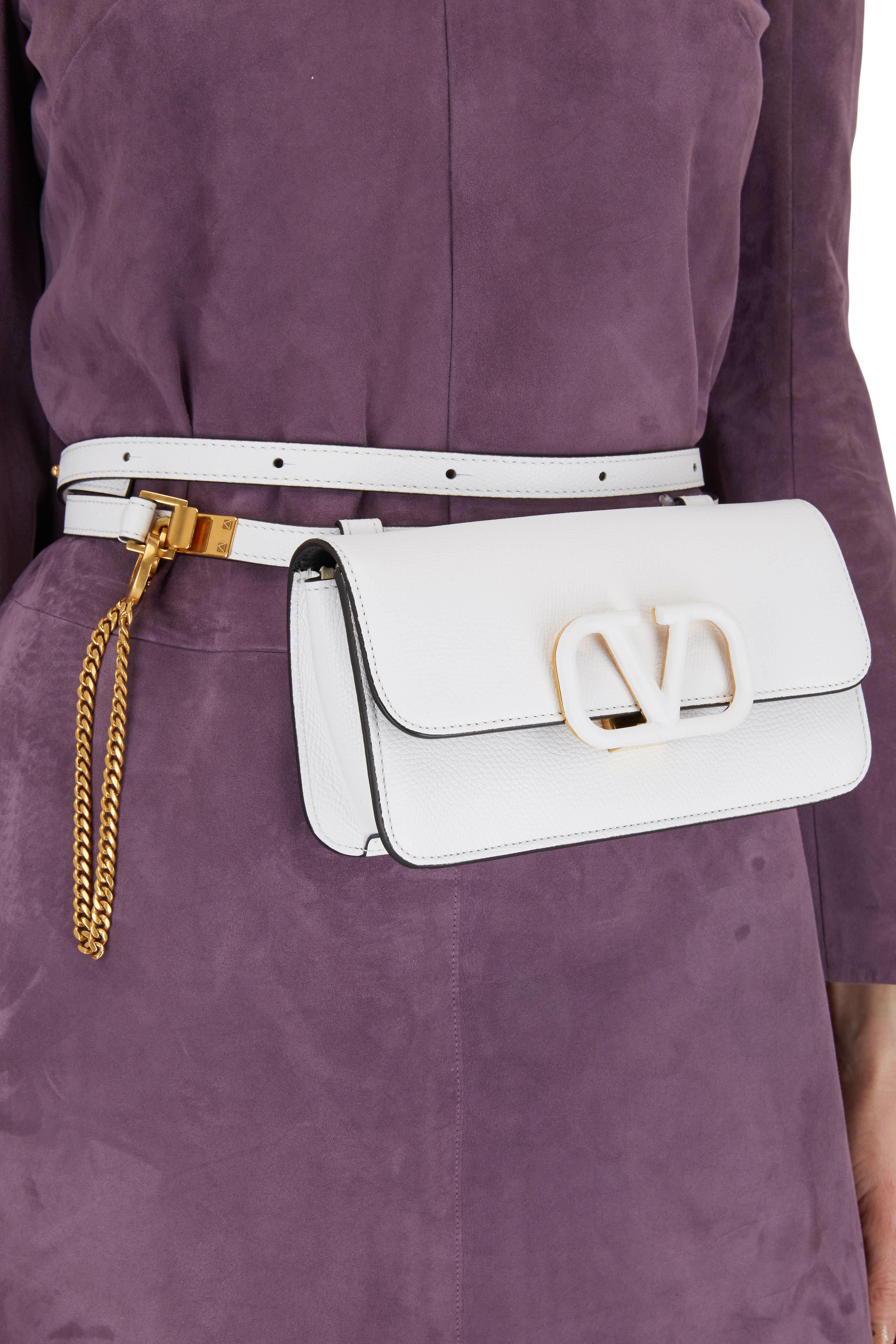 Vsling leather handbag Valentino Garavani White in Leather - 25462595