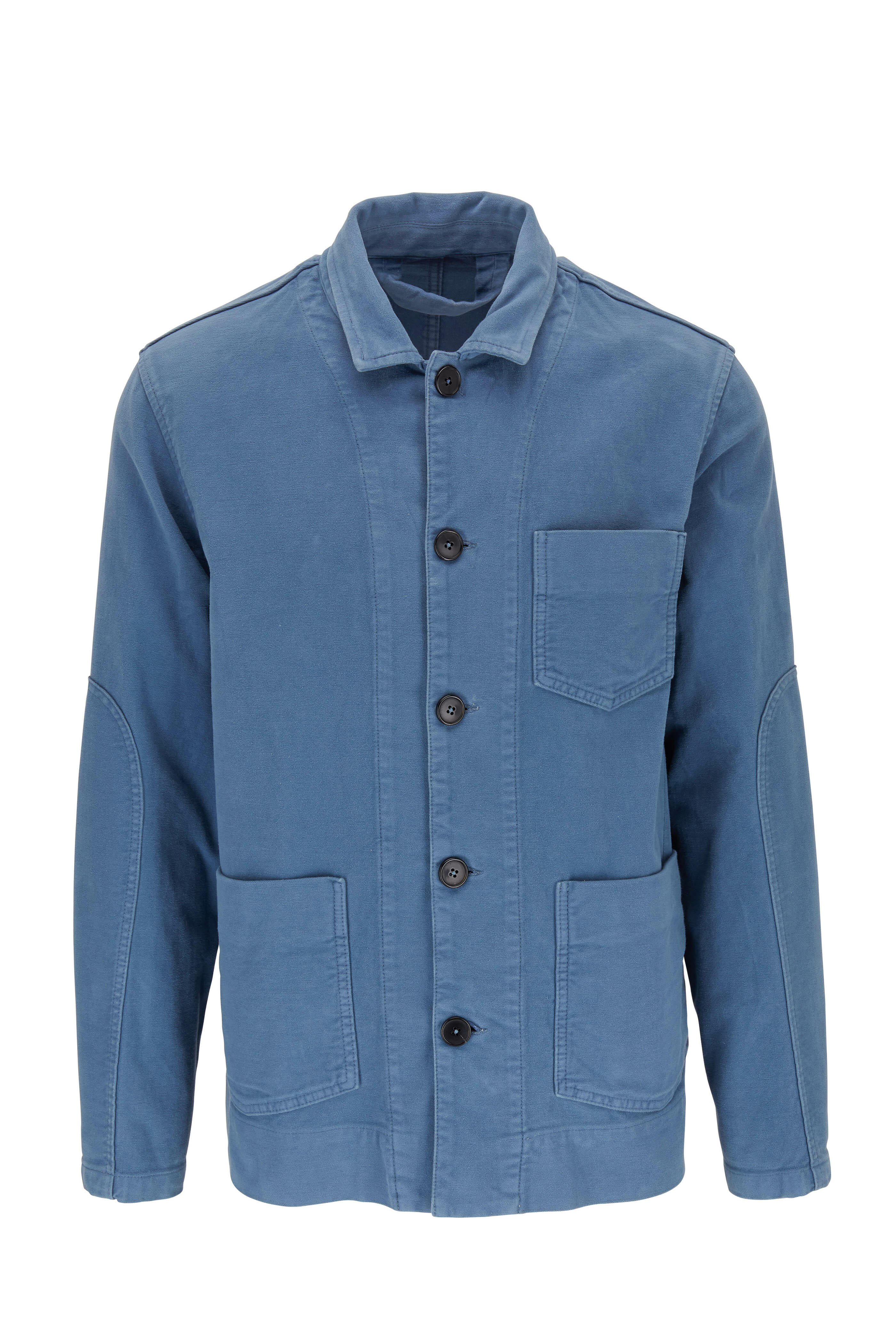 Altea - Light Blue Moleskin Front Button Jacket