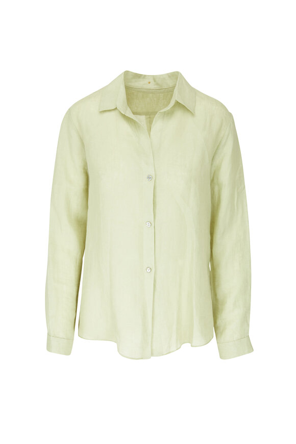 Peter Cohen - Jacky Silver Green Swiss Linen Shirt