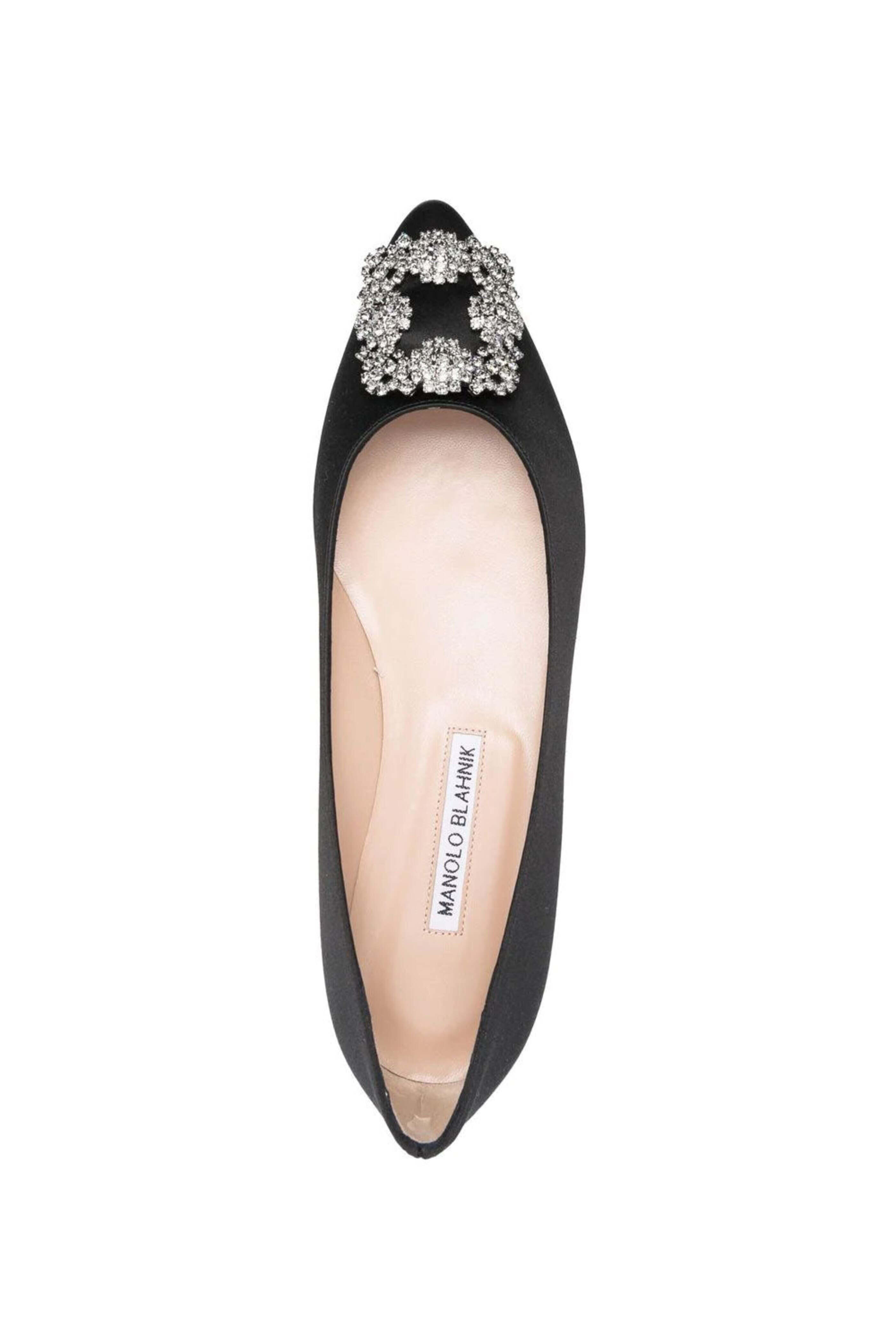 Manolo Blahnik - Hangisi Flat in Black | Mitchell Stores