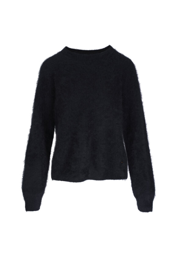 Akris - Black Brushed Cashmere Knit Sweater 