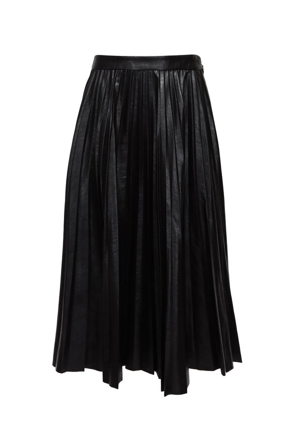 A.L.C. Etta Deepest Brown Vegan Leather Skirt