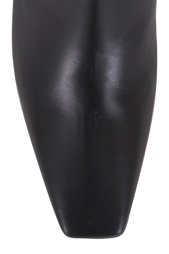 Manolo Blahnik Ofaralo Black Leather Side Zip Boot, 70mm - view 6