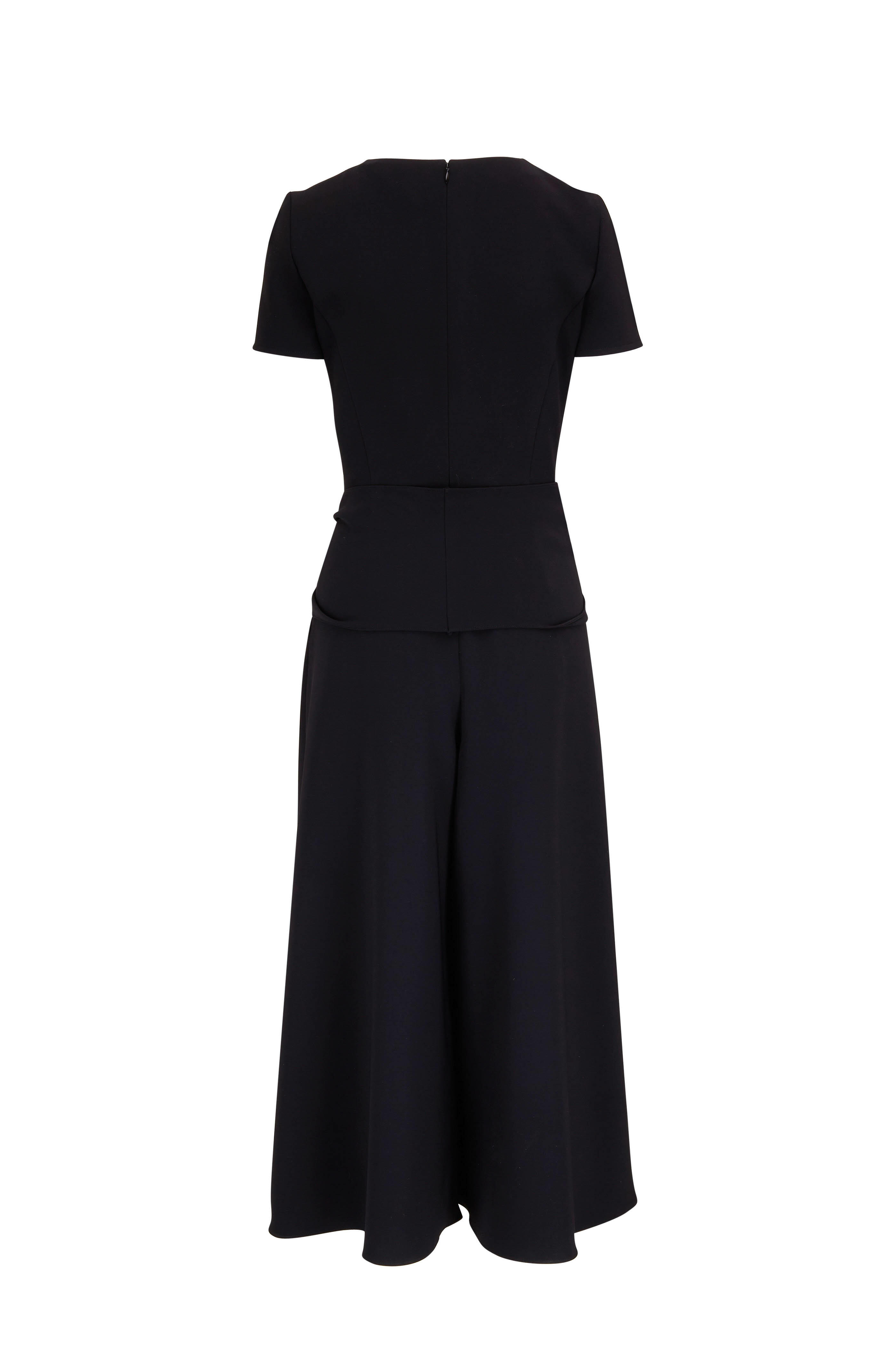 Carolina Herrera - Black Wide Leg Sash Jumpsuit