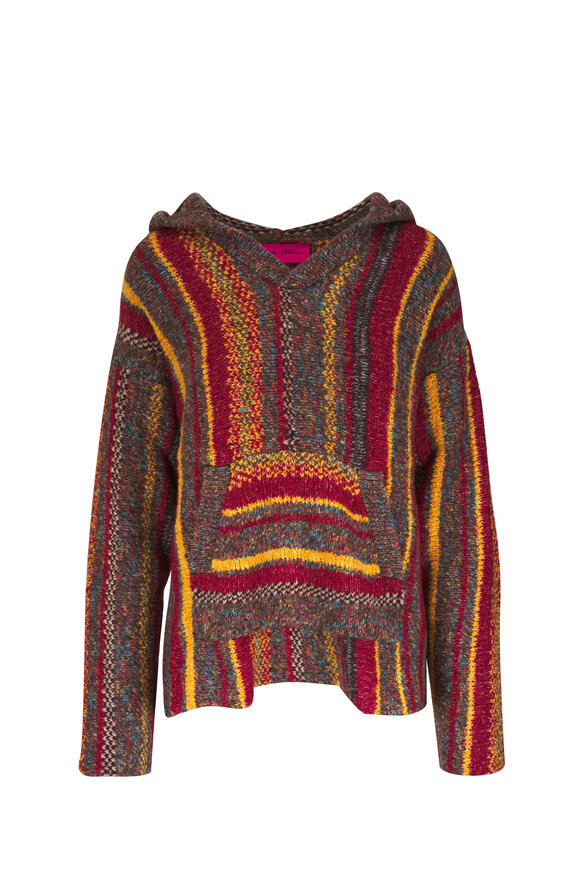 Khaite - Fiona Multicolor Intarsia Zig Zag Long Cardigan