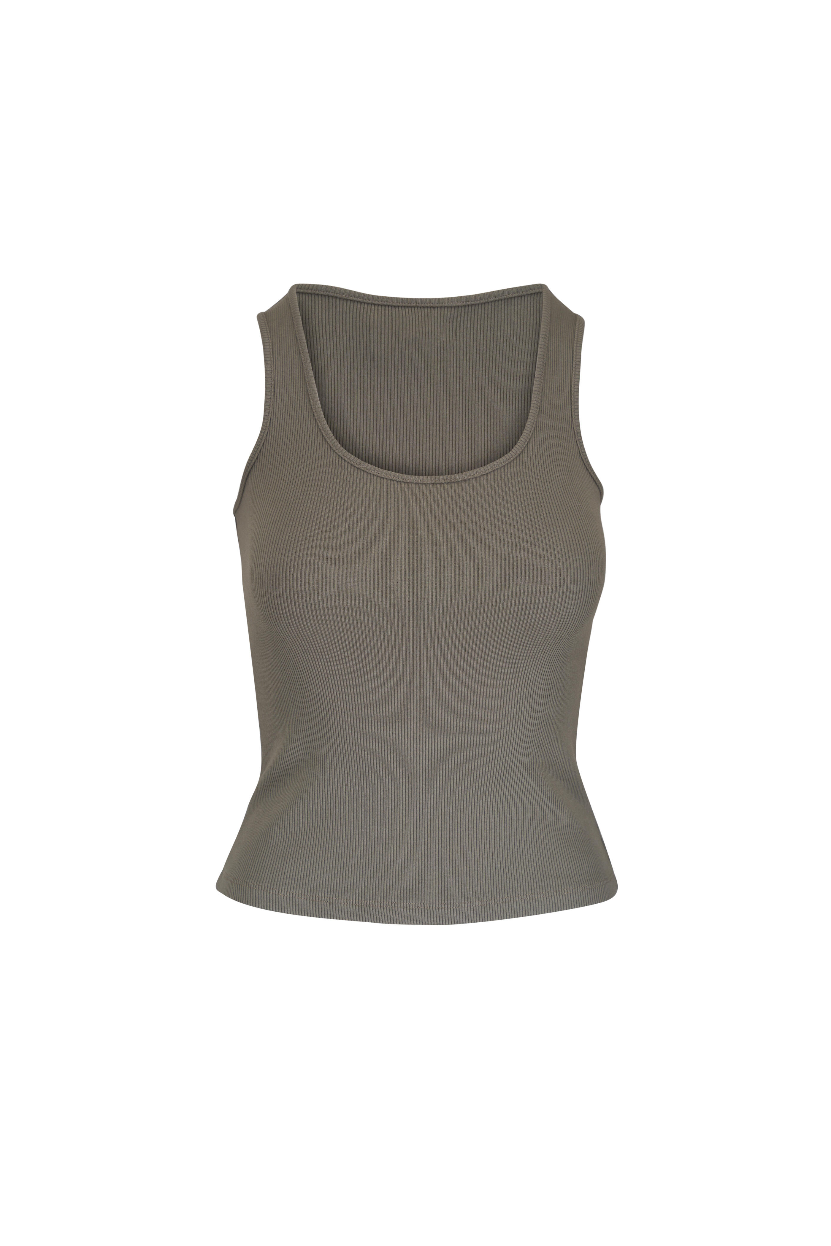 L'Agence - Adira Olive Scoopneck Tank - view 1