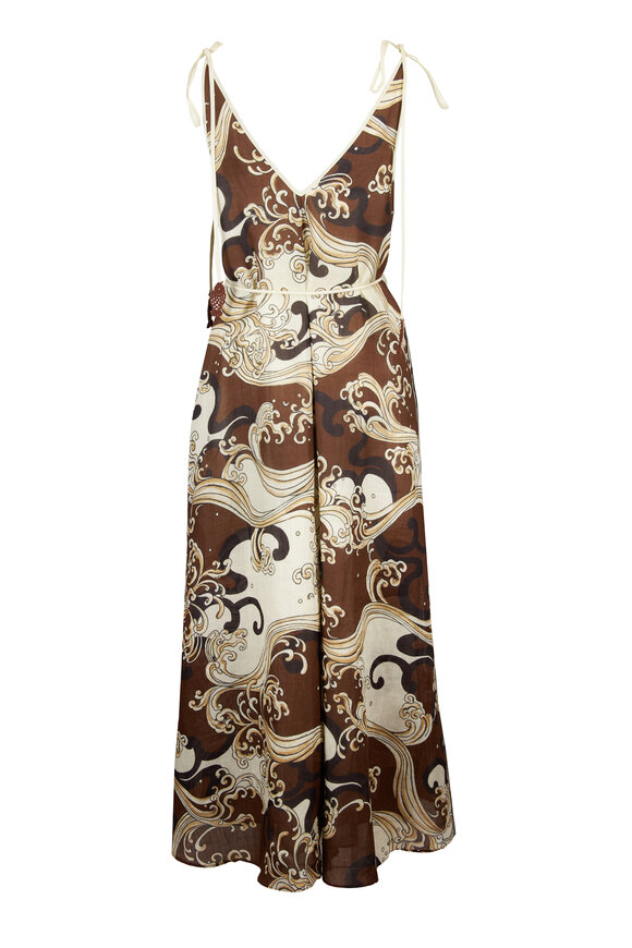 Alémais Otis Paisley Chocolate Midi Dress - view 2
