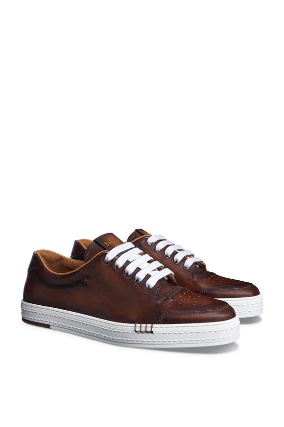 Berluti - Playtime Mogano Leather Sneaker