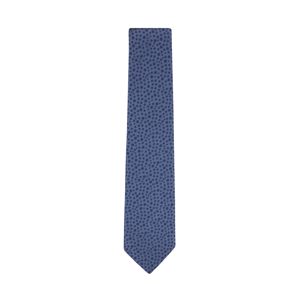 Charvet - Blue Dot Silk Necktie | Mitchell Stores