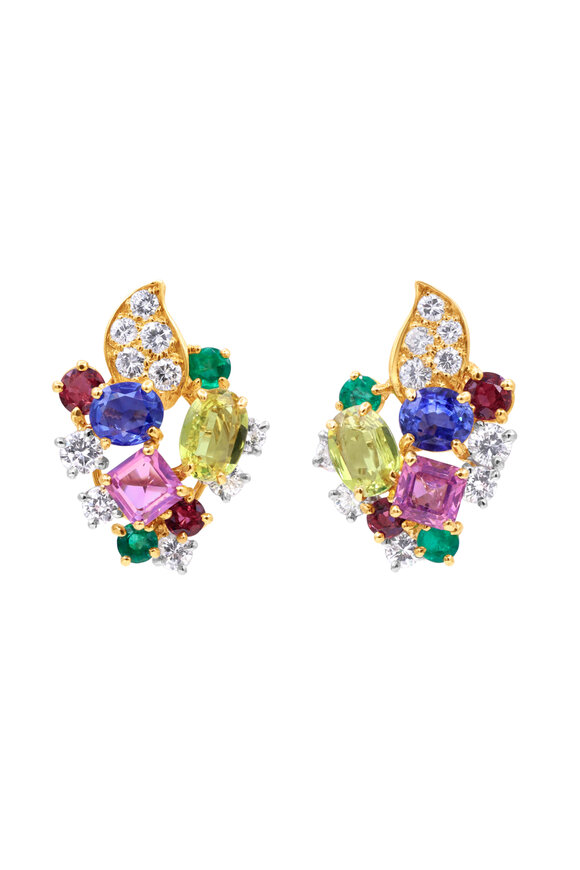 Pasquale Bruni - Bon Ton Diamond & Rose Quartz Earrings