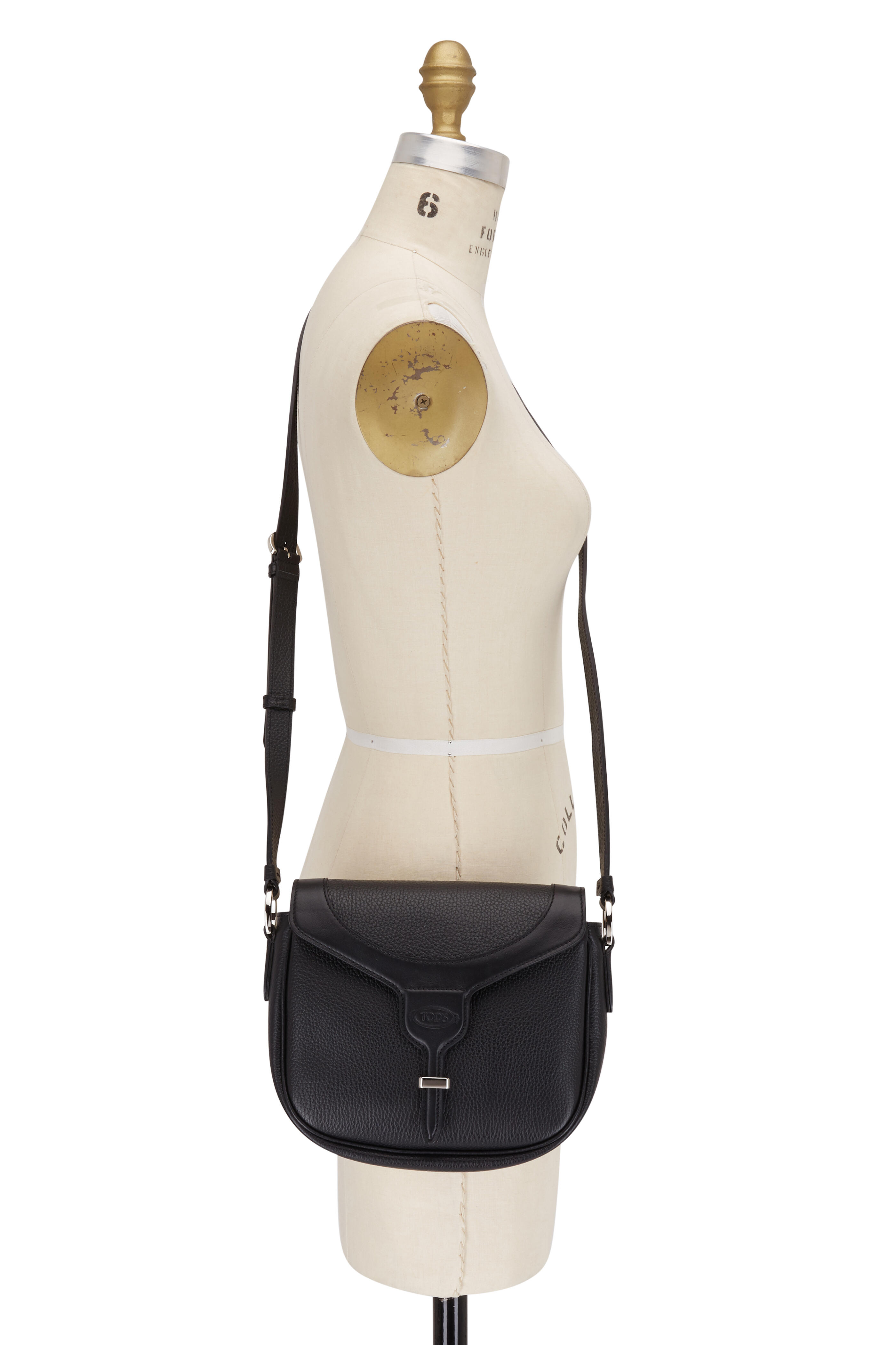 Tod's - Joy Black Pebbled Leather Crossbody Bag