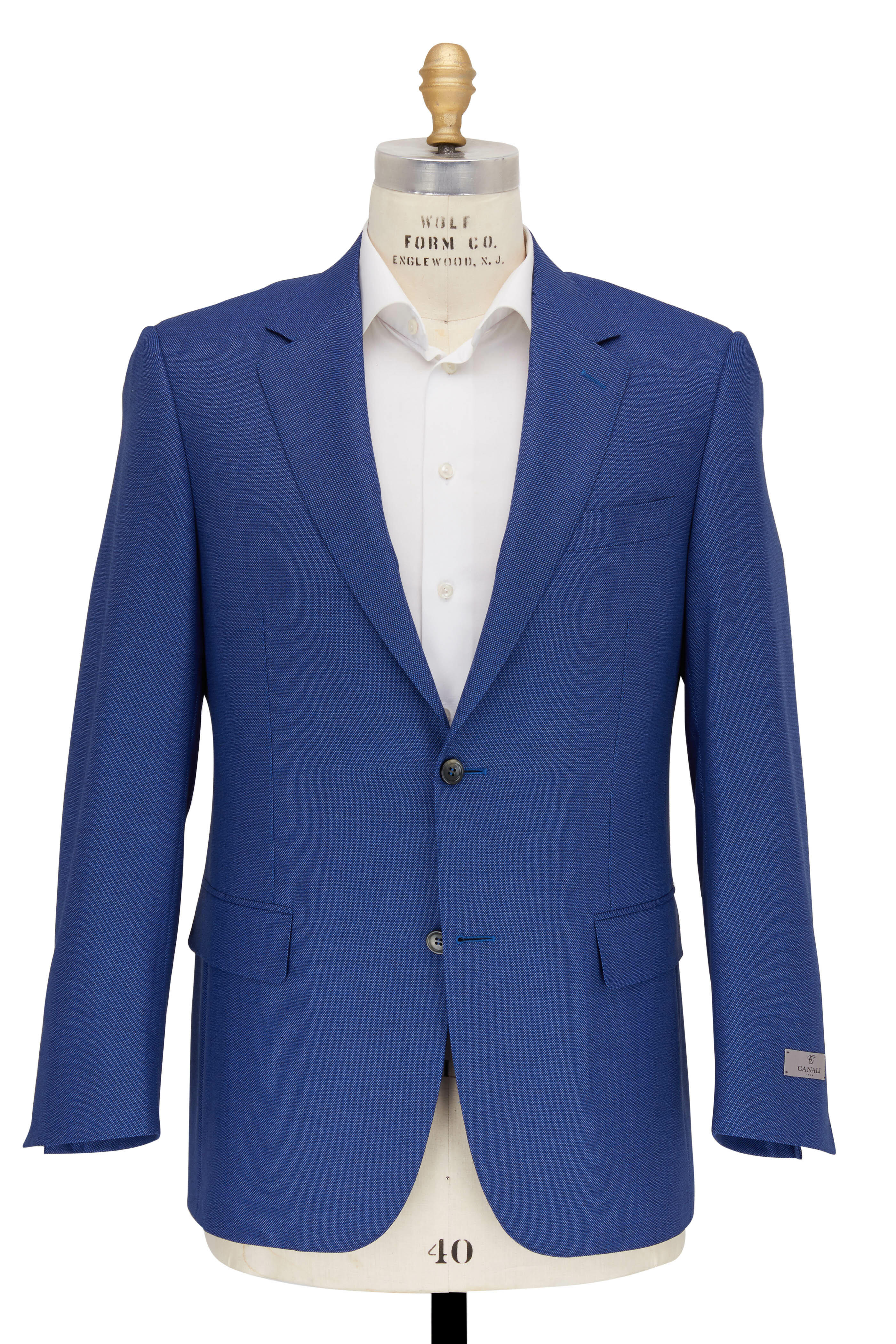 Canali check-pattern single-breasted suit - Blue