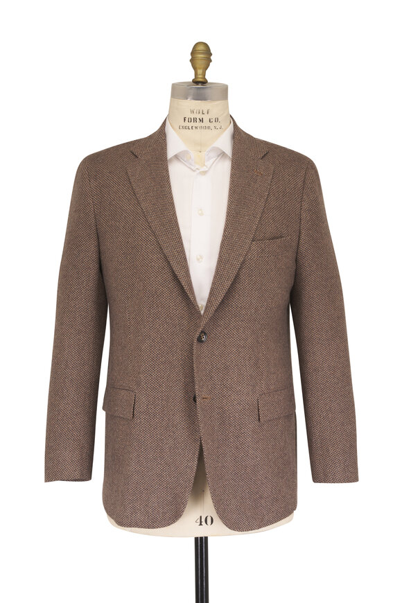 Kiton Walnut Cashmere Birdseye Sportcoat - view 4