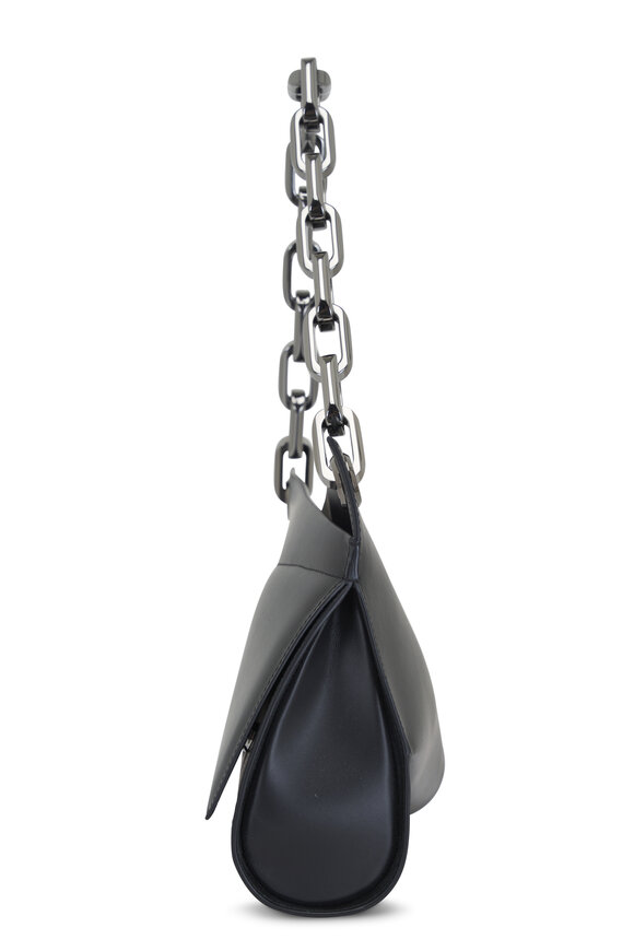 Christian Louboutin - Loubitwist Black Leather Chain Shoulder Bag