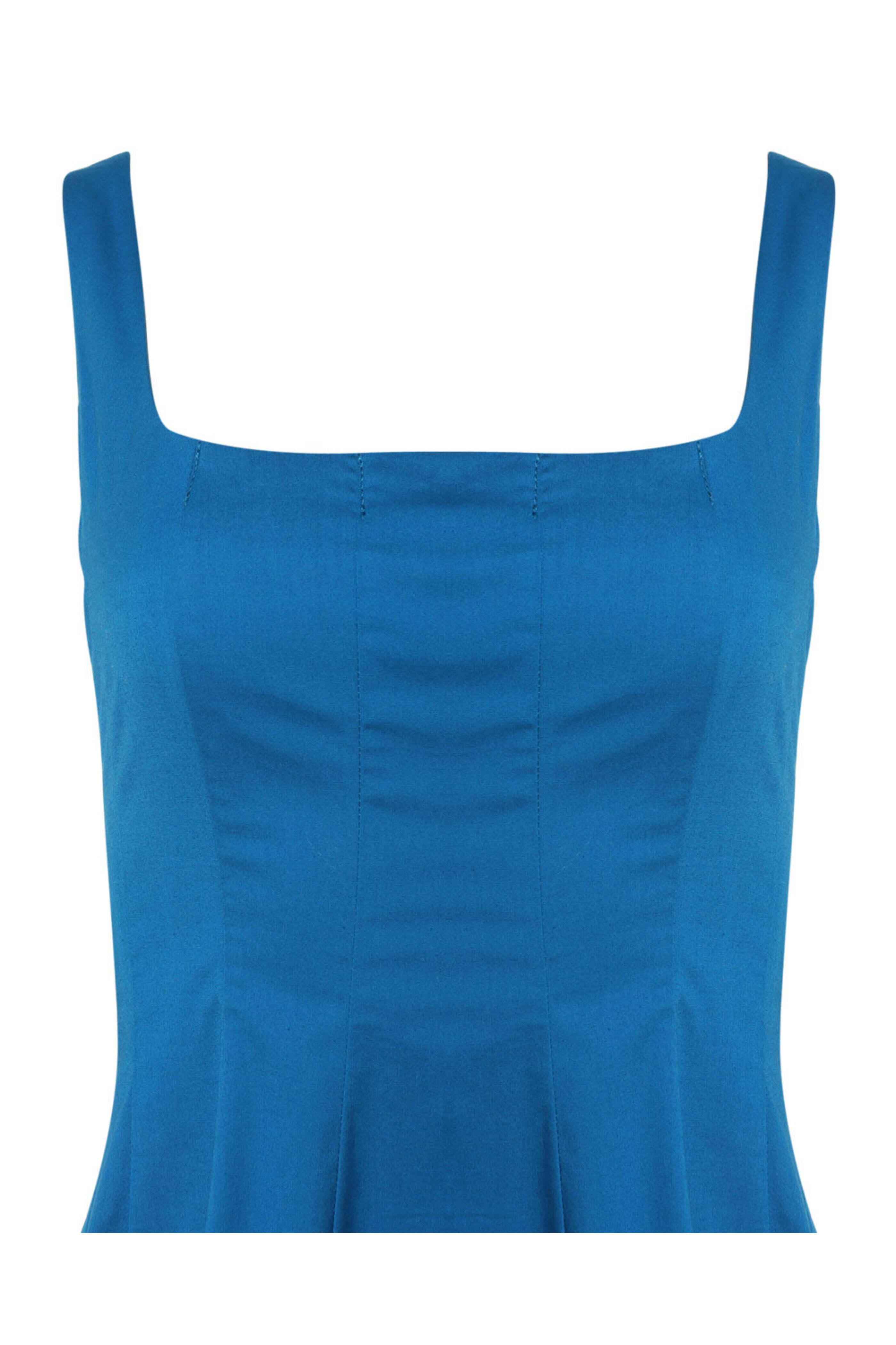 Staud - Blue Island Wells Mini Dress