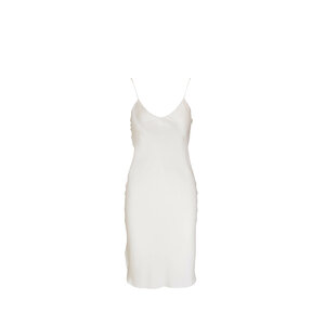 nili lotan short cami dress NILI LOTAN Short Cami Silk Dress in Ivory